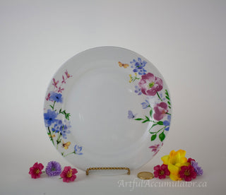 set of 2 plates with flowers and butterflies -  - #tag1# - #tag2# - #tag3# - #tag4# - the Artful Accumulator's Vintage Boutique