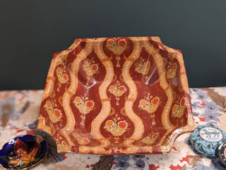 textured handpainted chinese decorative BOWL with floral baskets -  - #tag1# - #tag2# - #tag3# - #tag4# - the Artful Accumulator's Vintage Boutique