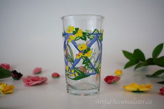 tumbler with roses & trelese, set of 2 -  - #tag1# - #tag2# - #tag3# - #tag4# - the Artful Accumulator's Vintage Boutique